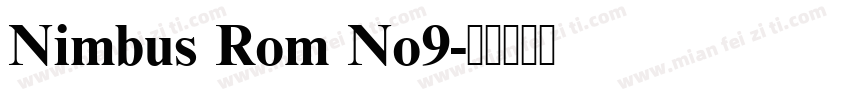 Nimbus Rom No9字体转换